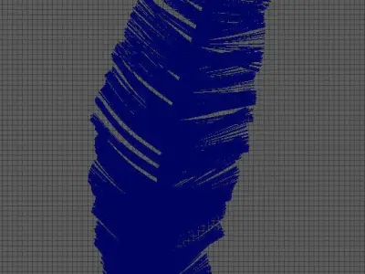 Feather palm leaf Free 3D model