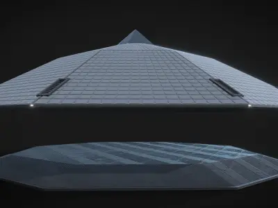 Octagonal UFO 3D model