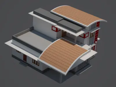 House Exterior Free low-poly 3D model
