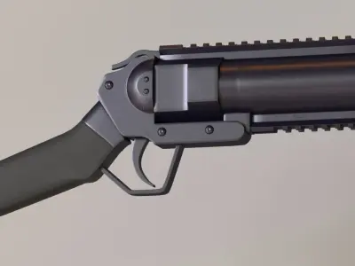  Musketon Weapon Gun Low-poly 3D model