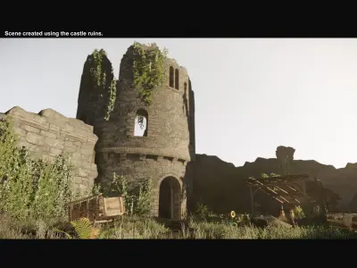 Castle Ruins - PBR Destroyed Castle Parts Low-poly 3D model