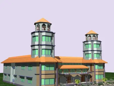 Building Duplex 01 3D model