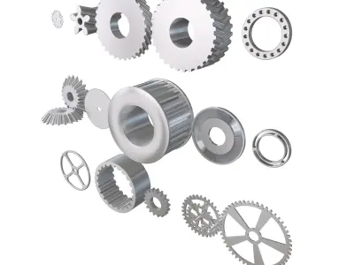 Cogwheel Objects Clutches Gears 3D model