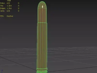 458 Lott Ammo Low-poly 3D model