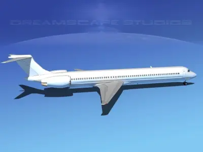 Douglas MD-80 Unmarked 3 3D model