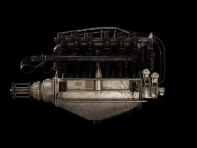 Aircraft Engine V-Type 3D model