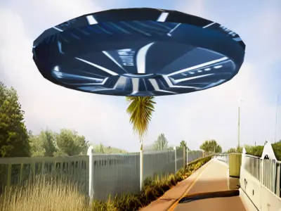 Flying Saucer UFO Ovni Spaceship Low-poly 3D model