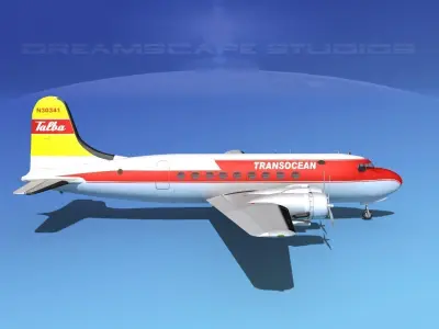 Douglas DC-4 Transocean 3D model