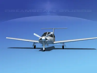 Piper PA-28R-201 Arrow III Bare Metal 3D model