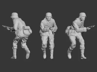 German soldier 3D print model