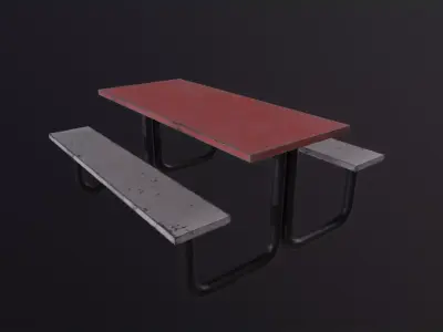 Picnic Table 3D Model Low-poly 3D model buy