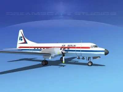 Convair CV-580 Air Berlin 3D model