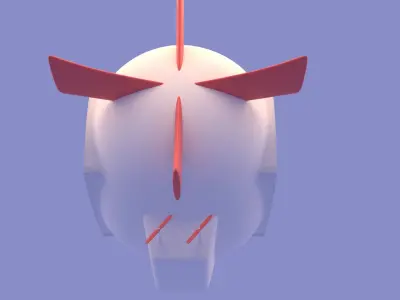 Cartoon Airship Low-poly 3D model