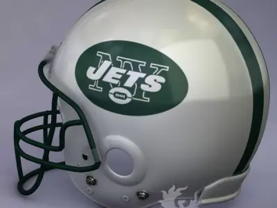 New York Jets official game helmet 3D model