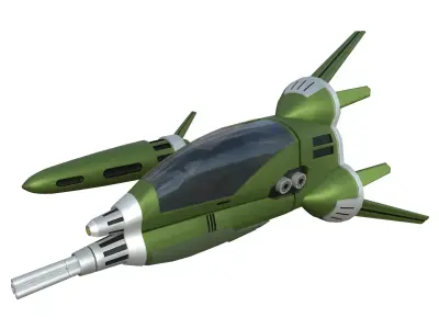 Fighter Pod Low-poly 3D model