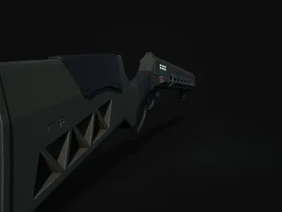 Laser Lever Action Rifle Low-poly 3D model