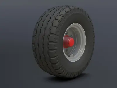 Wheel for tractor trailer PTS Free low-poly 3D model