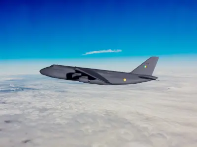 Antonov An124 Model in IAF Colors Low-poly 3D model