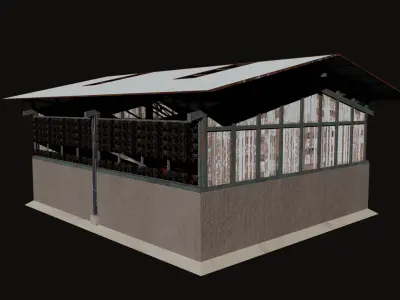 Sanhok Raised Hangar PUBG 3D model
