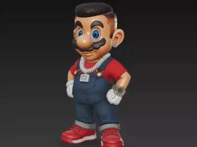 Mario Bros haircut casual Free 3D print model