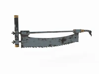 Wasteland style weapon saw blade 3D model