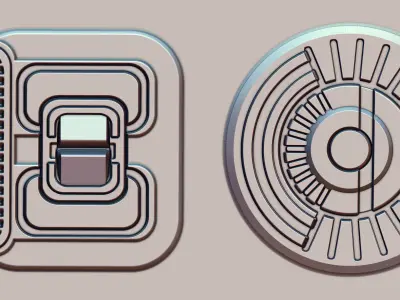 Hard Surface VDM Brushes and Alpha Vol 2 3D model