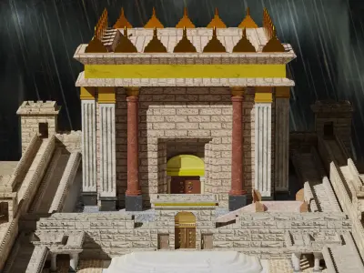 Jerusalem Temple 3rd - Esplanade - Sacred Objects Free 3D model