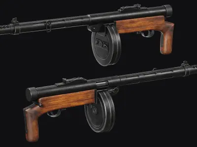 Suomi KP-31 Low-poly 3D model