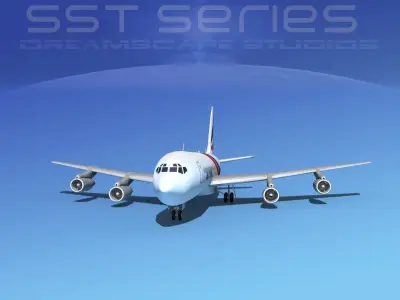 Boeing 707-320 SS USA Tours 3D model