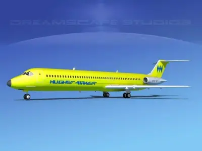 Douglas DC-9-50 Hughes Air West 3D model