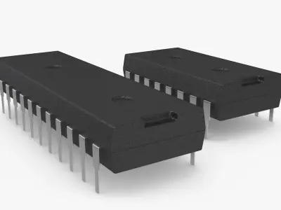 Computer chips 3D model