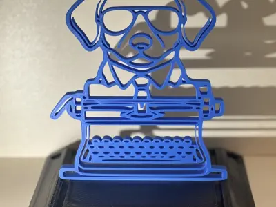 Psychedelic Dog Door Topper STL Hunter S Thompson Salvador Dali 3D print model