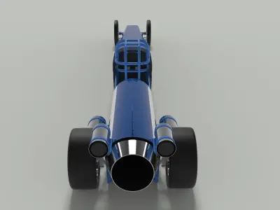 Jet dragster 3D model