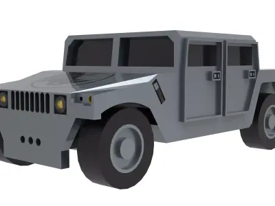 Open Combat Vehicle Low-poly 3D model