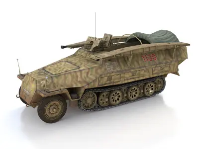 SDKFZ 251 - Ausf D - Assault-Engineer Vehicle - 1130 3D model