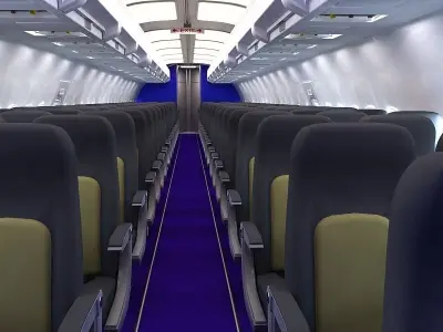 B737-500 lufthansa with interior 3D model
