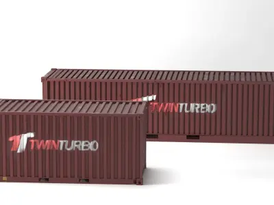 Container cargo PBR 3D model