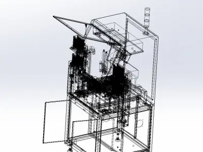 Automatic gluing machine 3D model