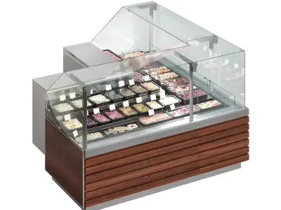 Market refrigerators 3 3D model