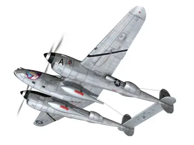 Lockheed P-38 Lightning - Vagrant Virgin 3D model