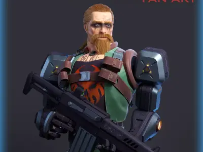 Breach Valorant fan art  3D model