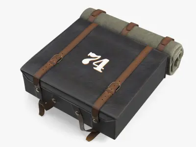 US Backpack 74th New York Infantry with Straps 3D model