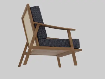 Wooden minimalist chair Free 3D model