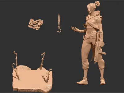 Valorant Jett 3D print model