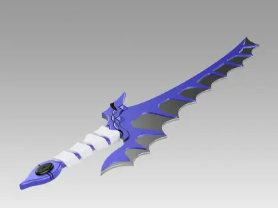 Fire Emblem Awakening Dragon Slayer Sword Cosplay Weapon Prop 3D model