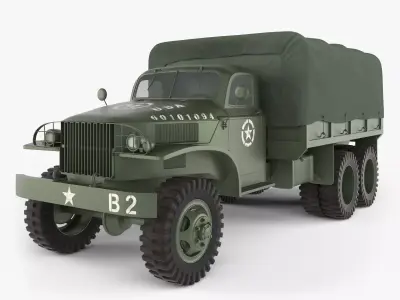GMC CCKW Military Truck 3D model