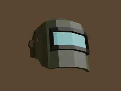 Poligon Halmet Altin Free 3D model