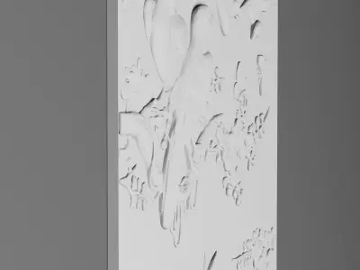 3D panel Birds 3D model