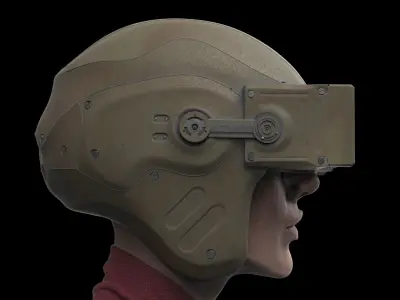 Futuristic Scout Helmet 3D model