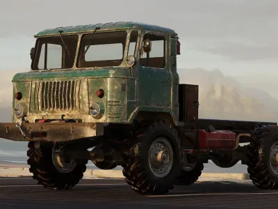 Truck Levo 66 - Unreal Engine Project Low-poly 3D model